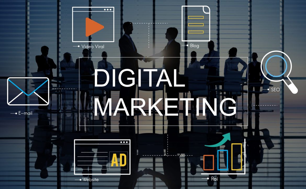 Digital Marketing Media Technology Graphic Concept